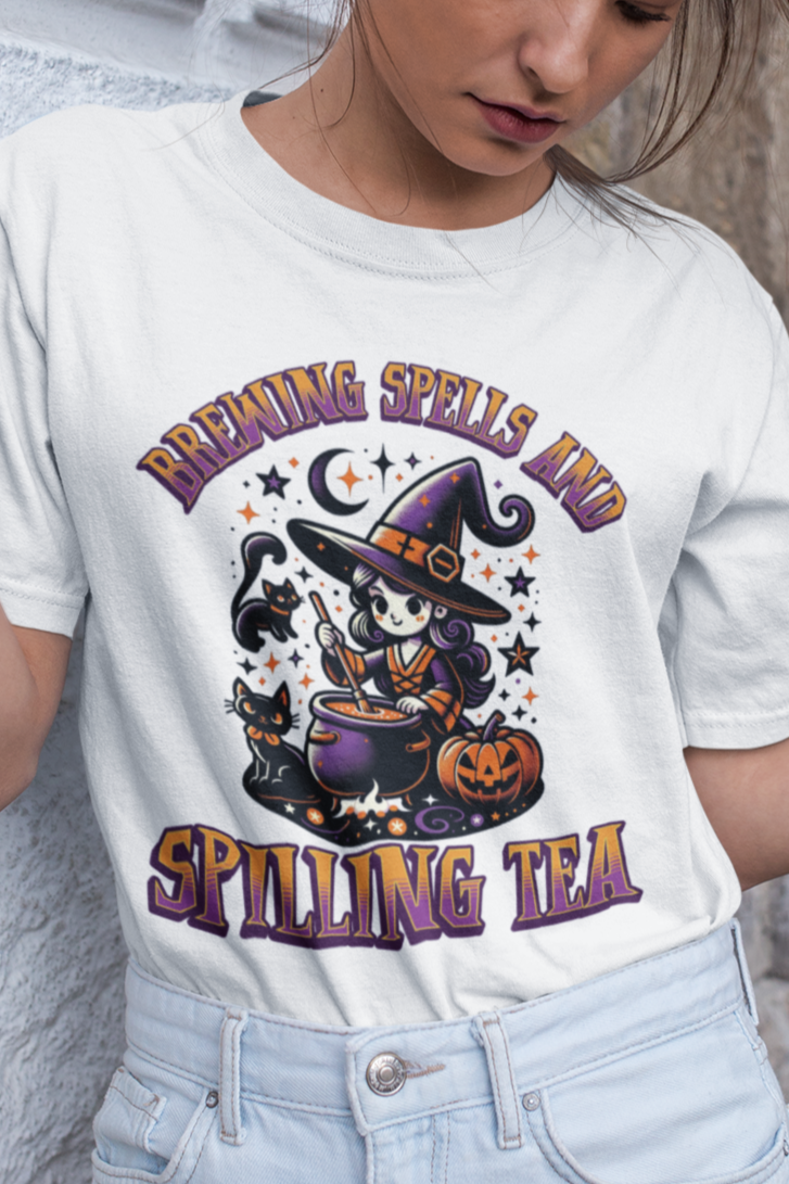 Brewing spells and spilling tea T-shirt
