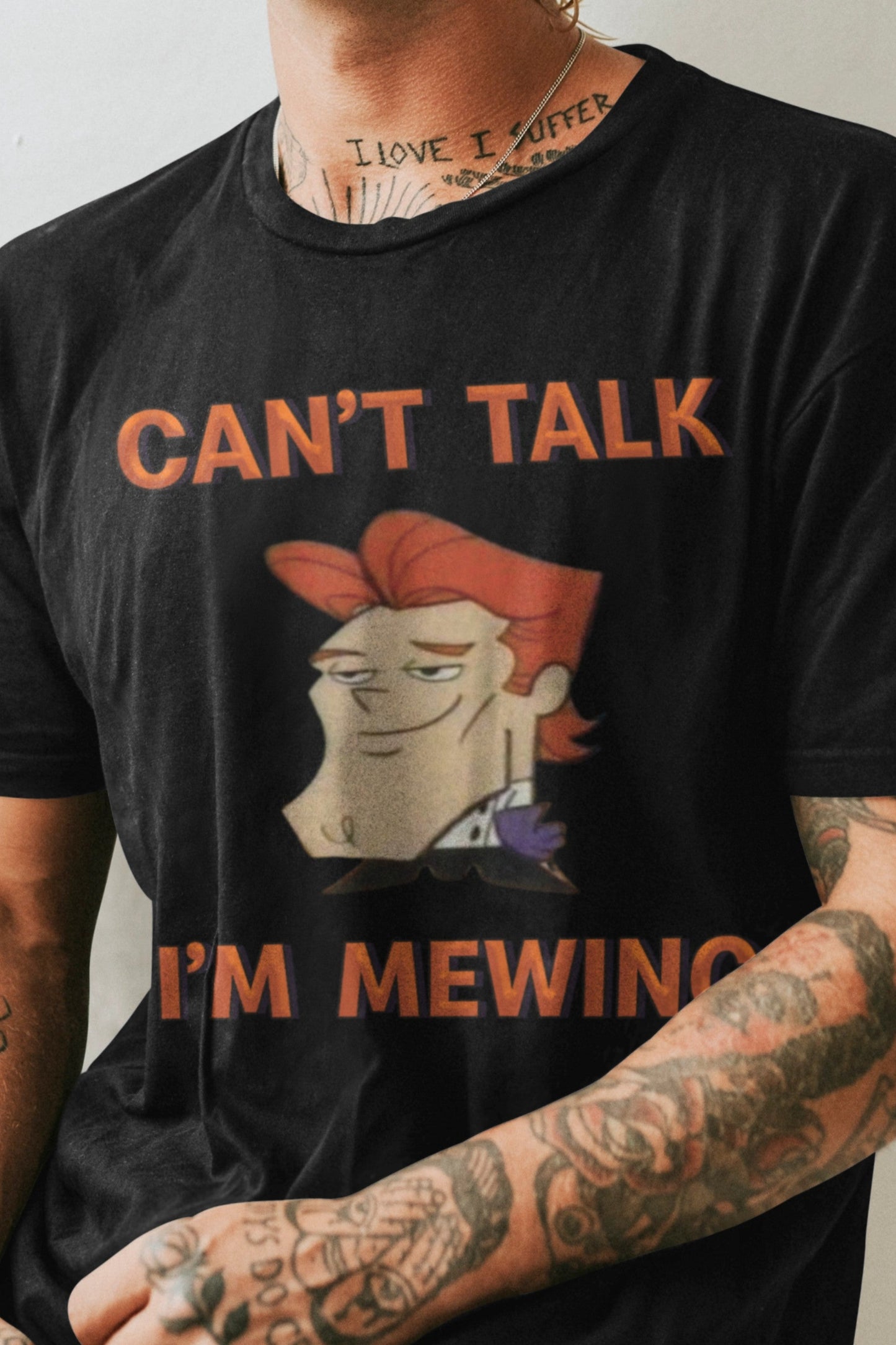 Can't talk I'm mewing Dexter T-shirt