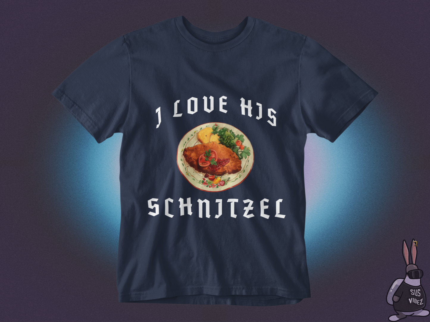 I love his schnitzel T-shirt