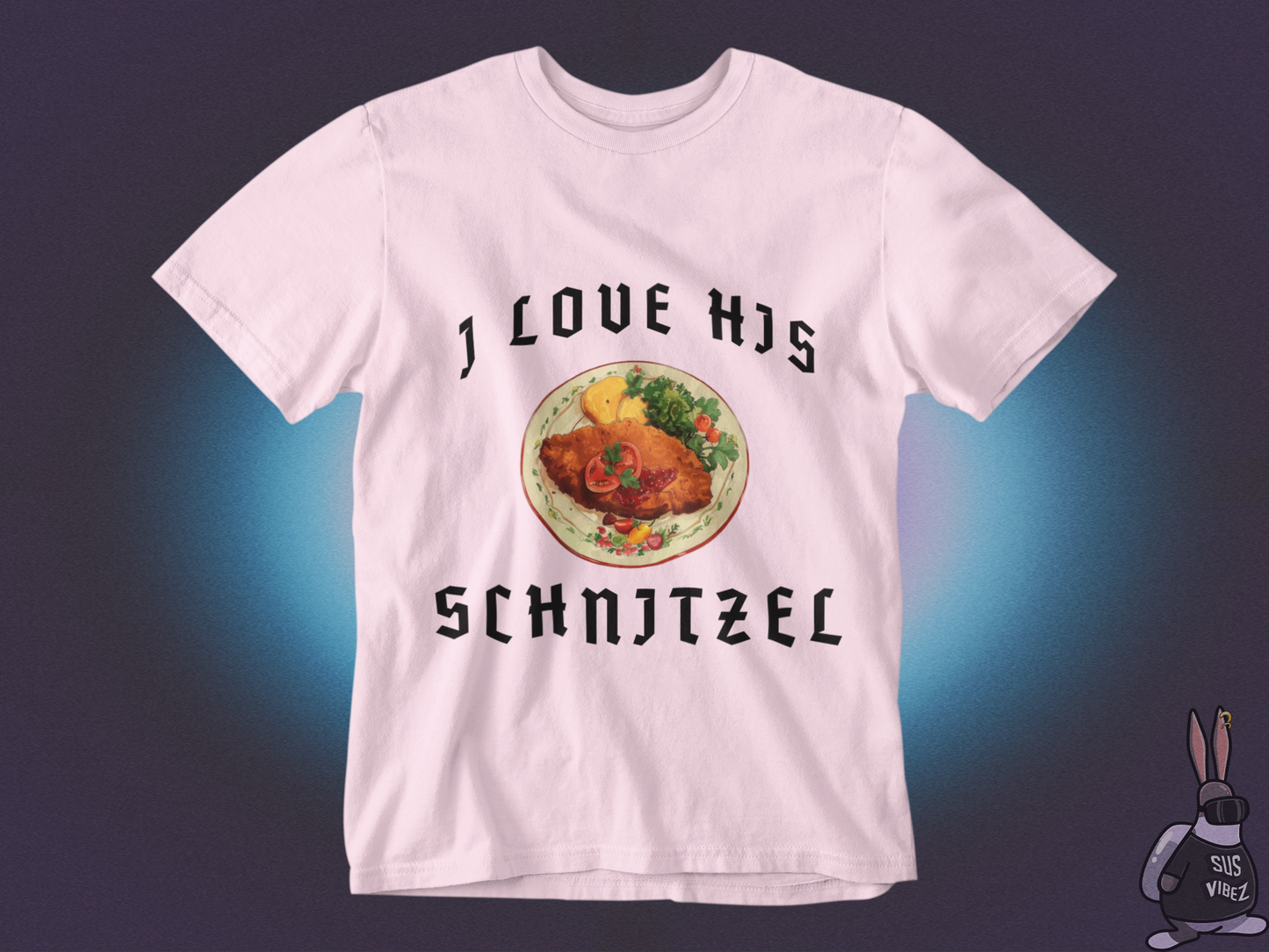 I love his schnitzel T-shirt