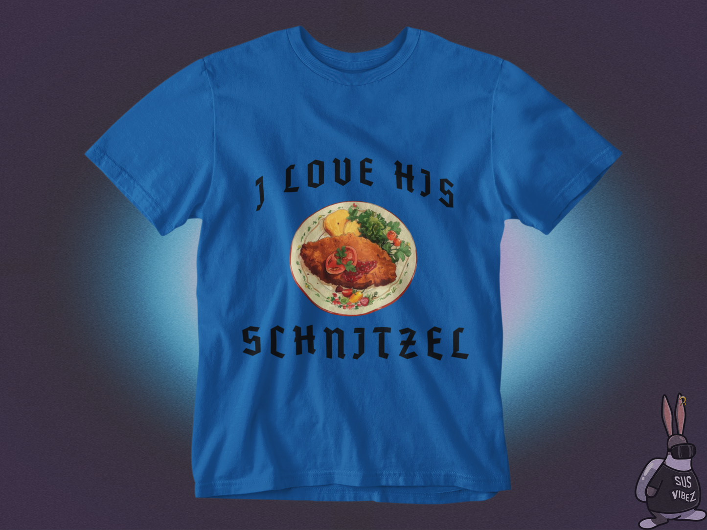 I love his schnitzel T-shirt