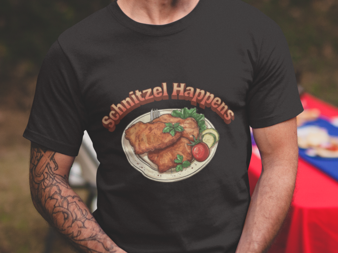 Schnitzel happens T-shirt