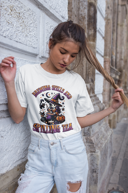 Brewing spells and spilling tea T-shirt