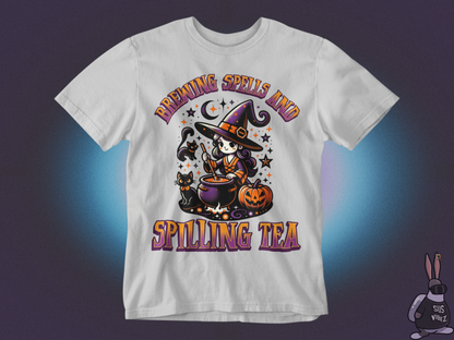 Brewing spells and spilling tea T-shirt