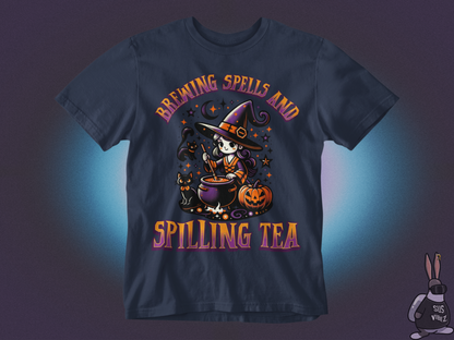 Brewing spells and spilling tea T-shirt