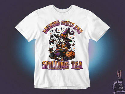 Brewing spells and spilling tea T-shirt