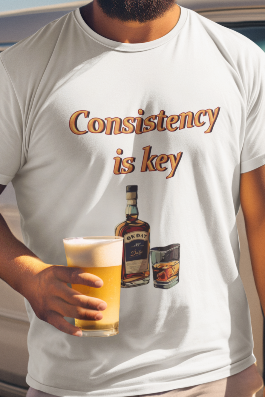 Consistency is key alcohol T-shirt