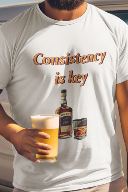 Consistency is key alcohol T-shirt