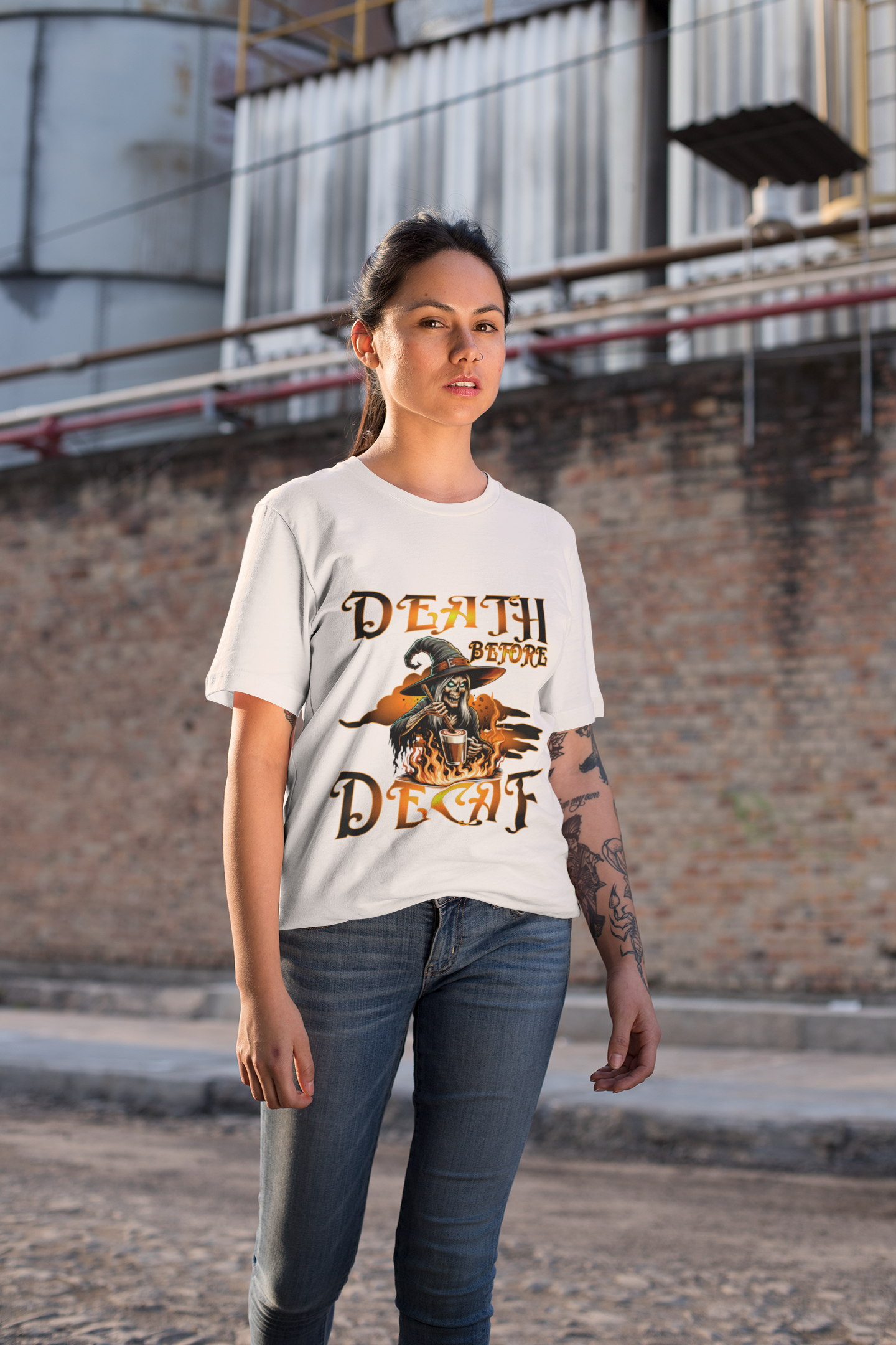 Death before decaf T-shirt