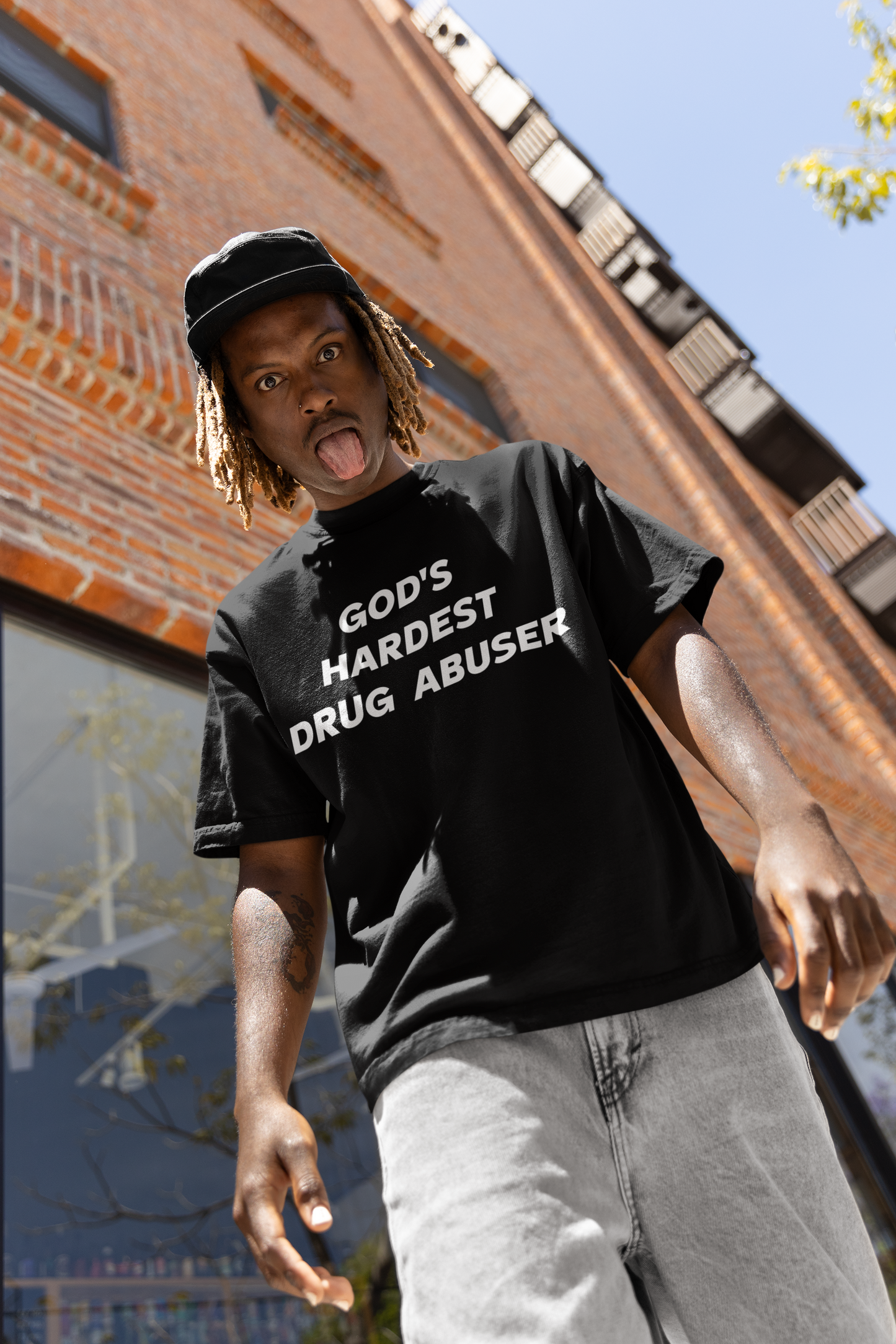 God's hardest drug abuser T-shirt