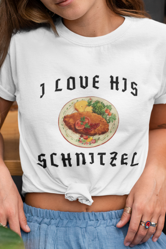I love his schnitzel T-shirt