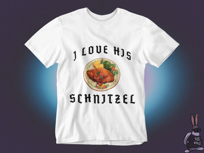 I love his schnitzel T-shirt