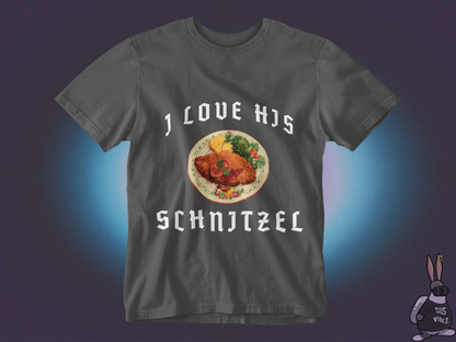 I love his schnitzel T-shirt