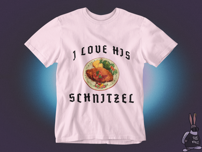 I love his schnitzel T-shirt