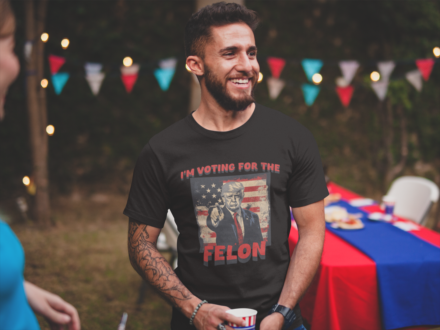 I'm voting for the felon T-shirt